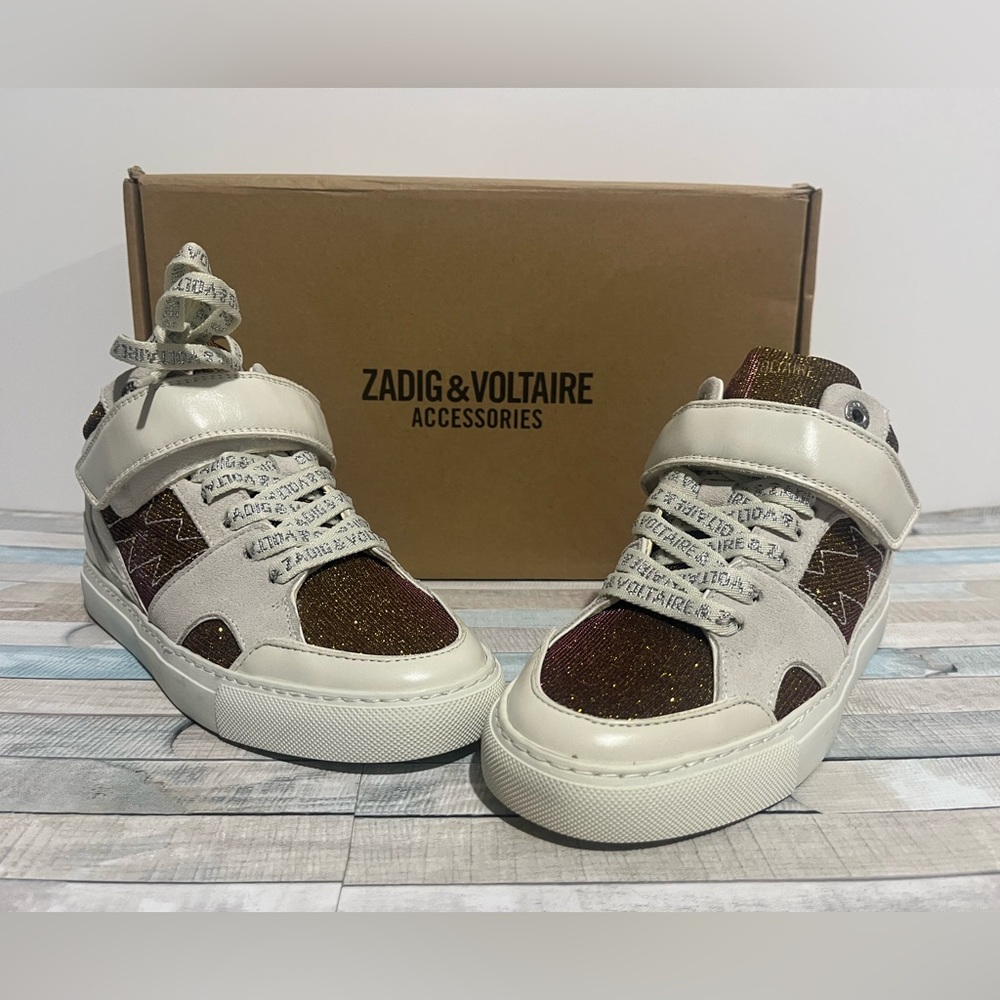 Zadig & Voltaire Mid Flash Sparkle Sneakers